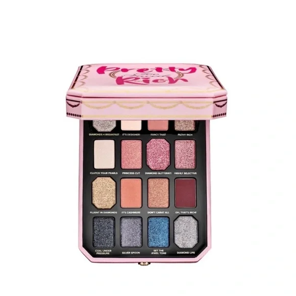 Too Faced Pretty Rich Eyeshadow Palette - Pink, Gold, Brown, Blue